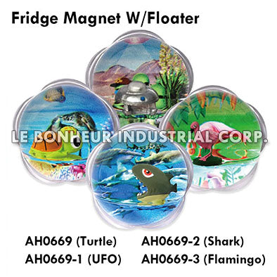 Fridge Magnet W/Flamingo Floater