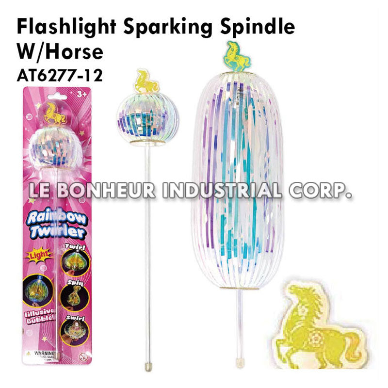 Flashlight Sparking Spindle W/Horse