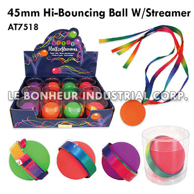 45mm Hi-Bouncing Ball W/Streamer
