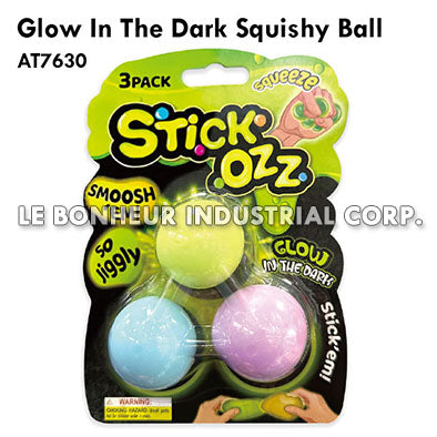 3pcs Glow In The Dark Squishy Ball