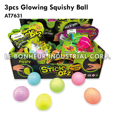 3pcs Glowing Squishy Ball