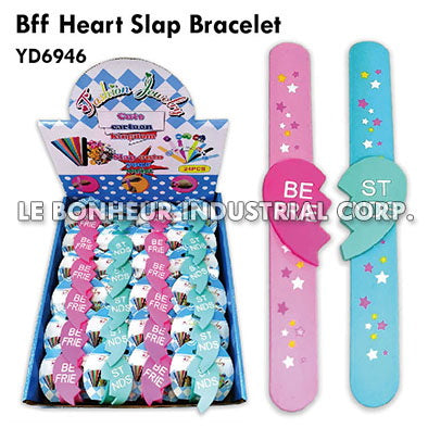 Bff Heart Slap Bracelet