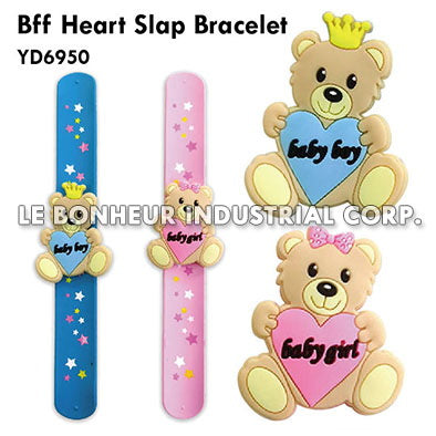 Bff Heart Slap Bracelet