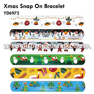 Xmas Snap On Bracelet