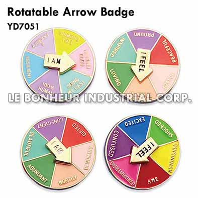 Rotatable Arrow Badge