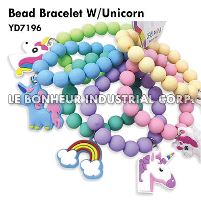 Bead Bracelet W/Unicorn