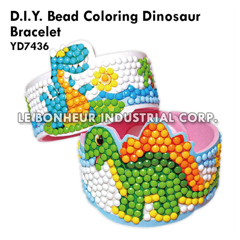 D.I.Y. Bead Coloring Dinosaur Bracelet