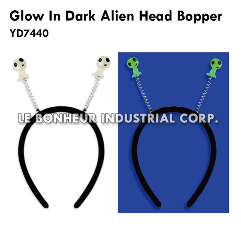 Glow In Dark Alien Head Bopper