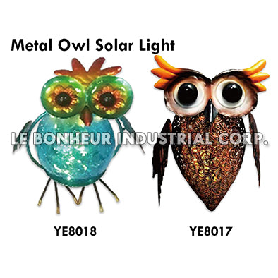 Metal Owl Solar Light