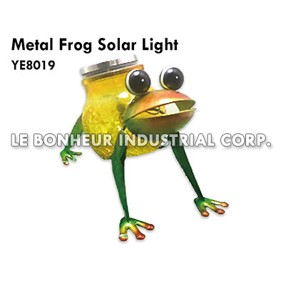 Metal Frog Solar Light