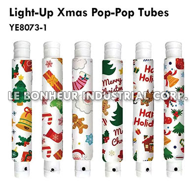 Light-Up Xmas Pop-Pop Tubes