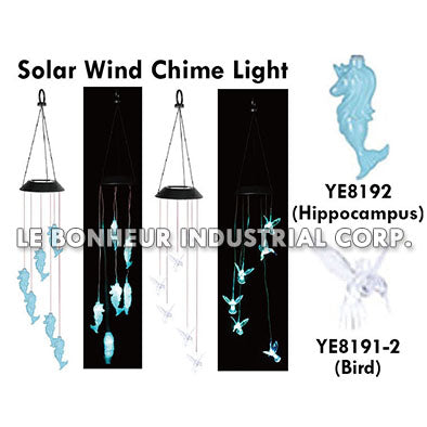 Hippocampus Solar Wind Chime Light