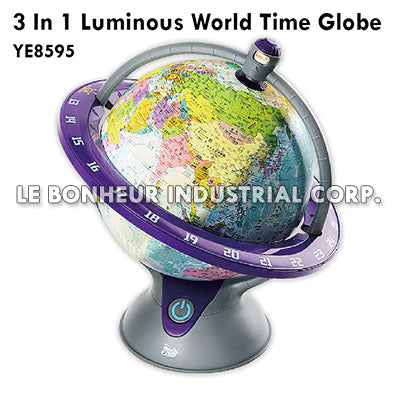 3 In 1 Hd Luminous World Time Globe