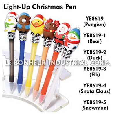 Light-Up Christmas Snowman Pen