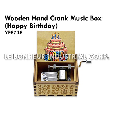 Wooden Hand Crank Music Box