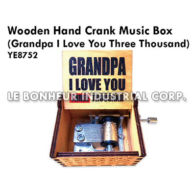 Wooden Hand Crank Music Box