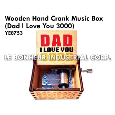 Wooden Hand Crank Music Box