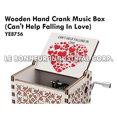 Wooden Hand Crank Music Box