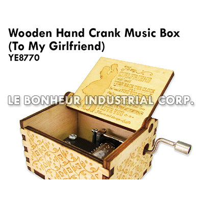 Wooden Hand Crank Music Box