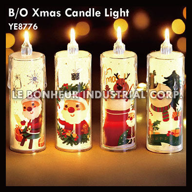 B/O Xmas Candle Light