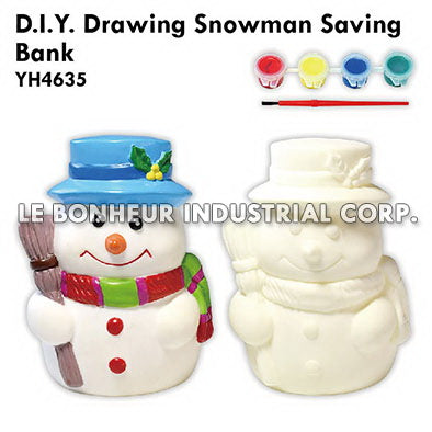 D.I.Y. Drawing Snowman Saving Bank