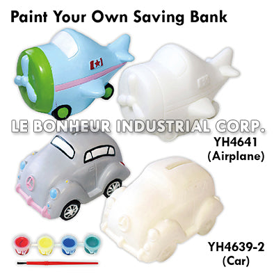 Paint Your Own Airplane Saving Bank