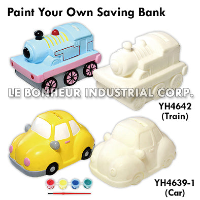Paint Your Own Train Saving Bank