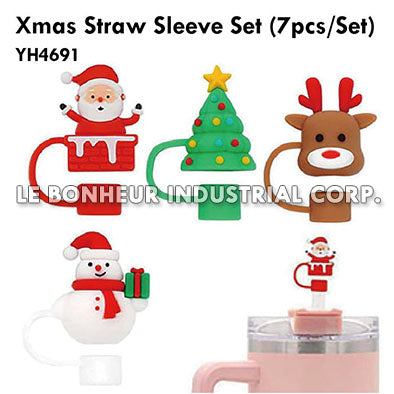 Xmas Straw Sleeve Set (7pcs/Set)