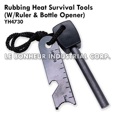 Rubbing Fire Survival Tools (W/Ruler & Bottle Opener)