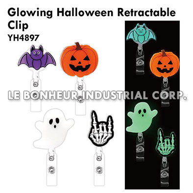 Glowing Halloween Retractable Clip