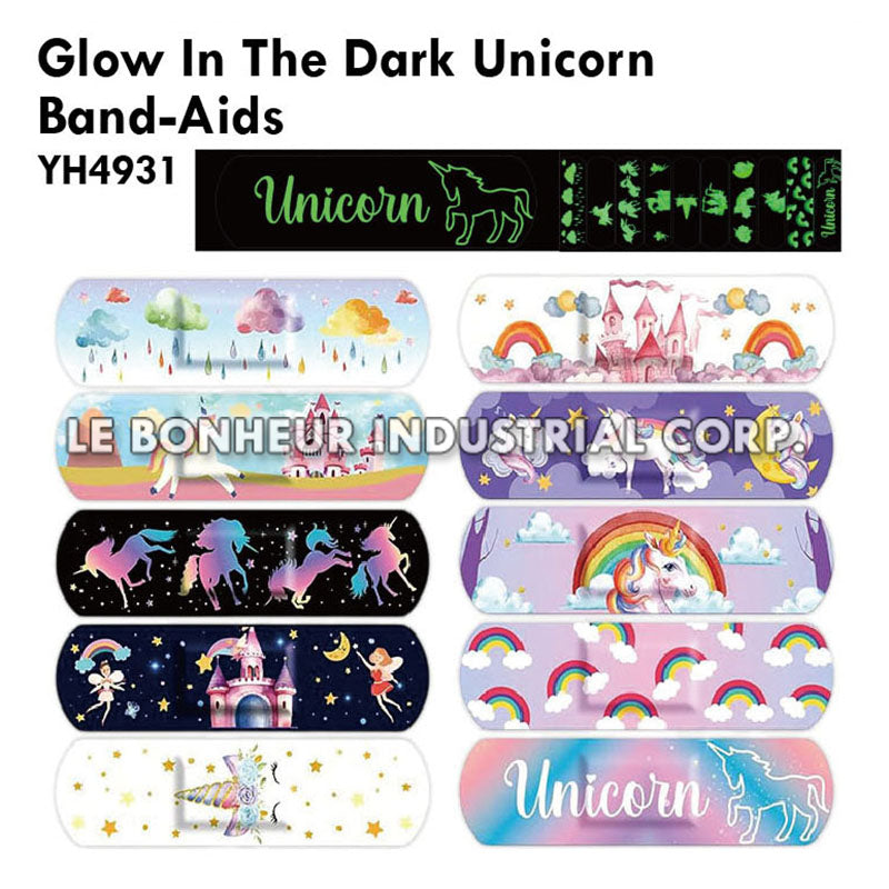Glow In The Dark Unicorn Band-Aids