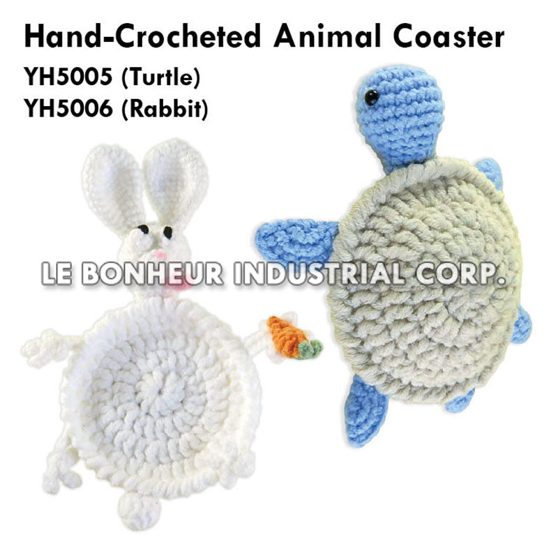 Hand-Crocheted Rabbit Coaster