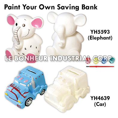 Paint Your Own Elephant Saving Bank