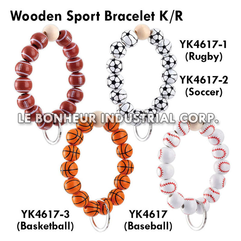 16mm Wooden Basketball Bracelet K/R