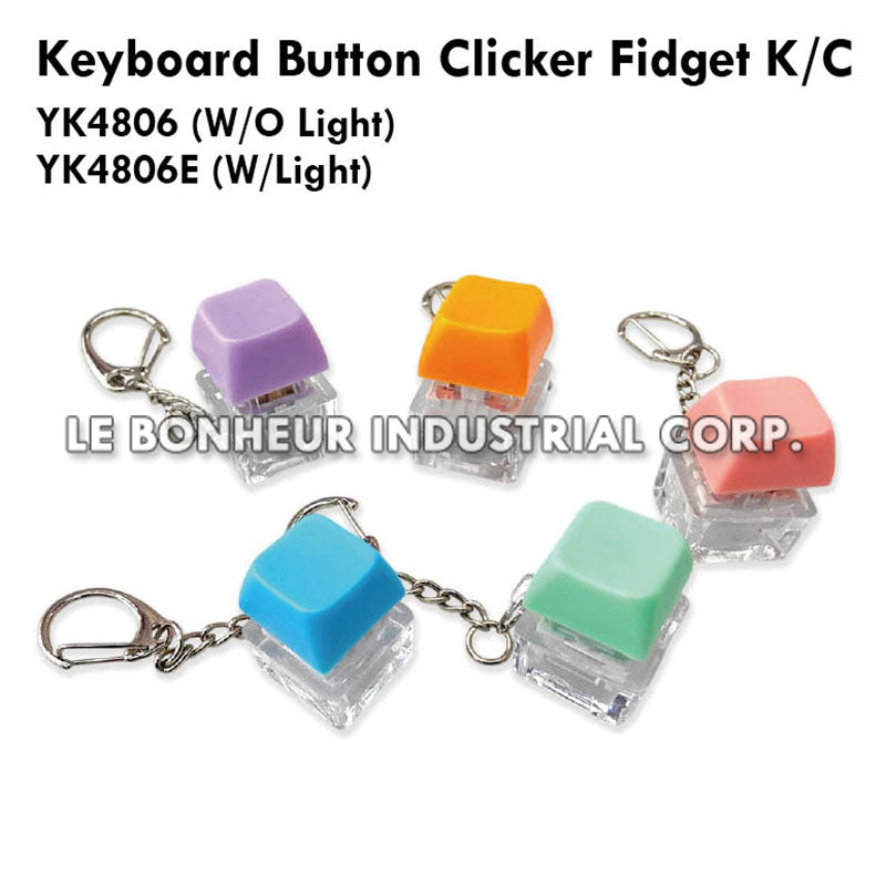 Light Up Keyboard Button Clicker Fidget K/C