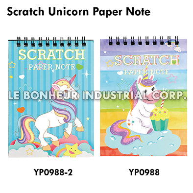 Scratch Unicorn Paper Note