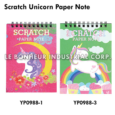 Scratch Unicorn Paper Note