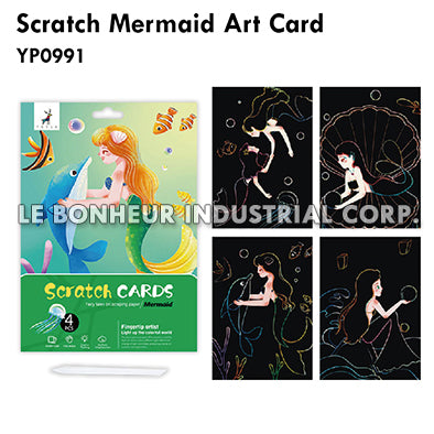 Scratch Mermaid Art Card