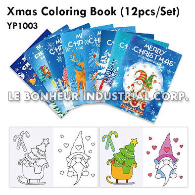 Xmas Coloring Book (12pcs/Set)