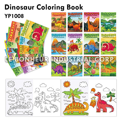 Dinosaur Coloring Book (12pcs/Set)