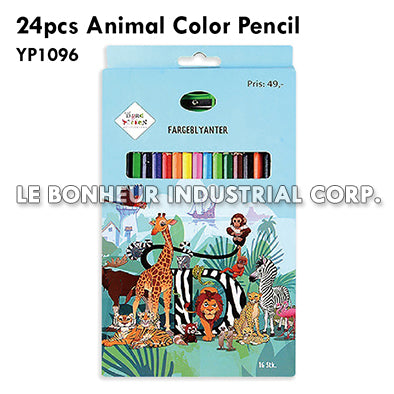 24pcs Animal Color Pencil