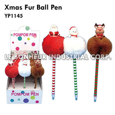 Xmas Fur Ball Pen