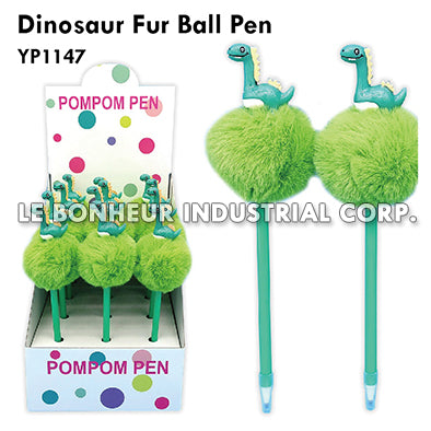 Dinosaur Fur Ball Pen