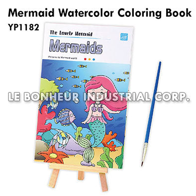 Mermaid Watercolor Coloring Book