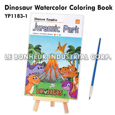 Dinosaur Watercolor Coloring Book
