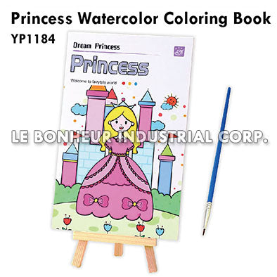 Princess Watercolor Coloring Book