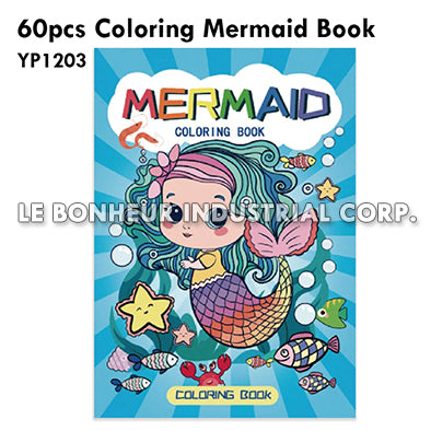 60pcs Coloring Mermaid Book