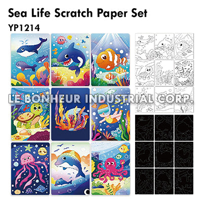 Sea Life Scratch Paper Set