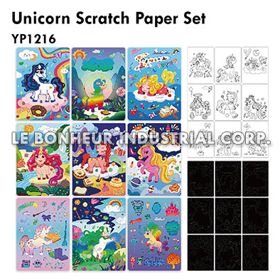 Unicorn Scratch Paper Set