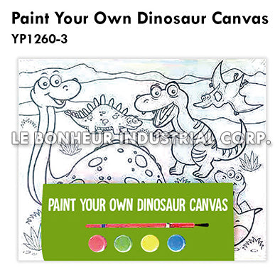 Paint Your Own Dinosaur Canvas